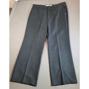 Vintage Farah Men’s 36x26 Pleated Polyester Dress Slacks Charcoal Gray